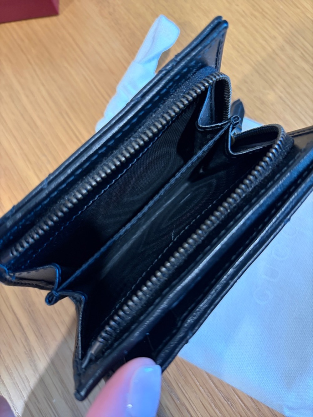 Gucci Black Quilted Chevron Marmont Wallet - Picture 9 of 10